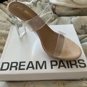 Dream Pairs Women's Transparent Heels